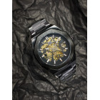 Часы Gusto Skeleton Black-Gold