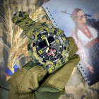 Часы Годинник наручний Patriot 004CMGRSU ЗСУ Зелений камуфляж + Коробка.