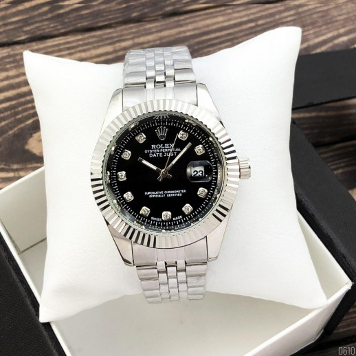 Часы Rolex Date Just 068 Silver-Black