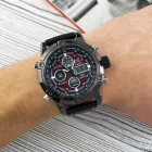 Часы AMST 3022 Black-Red Fluted Wristband
