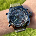 Часы AMST 3003C Black-Black Green Wristband